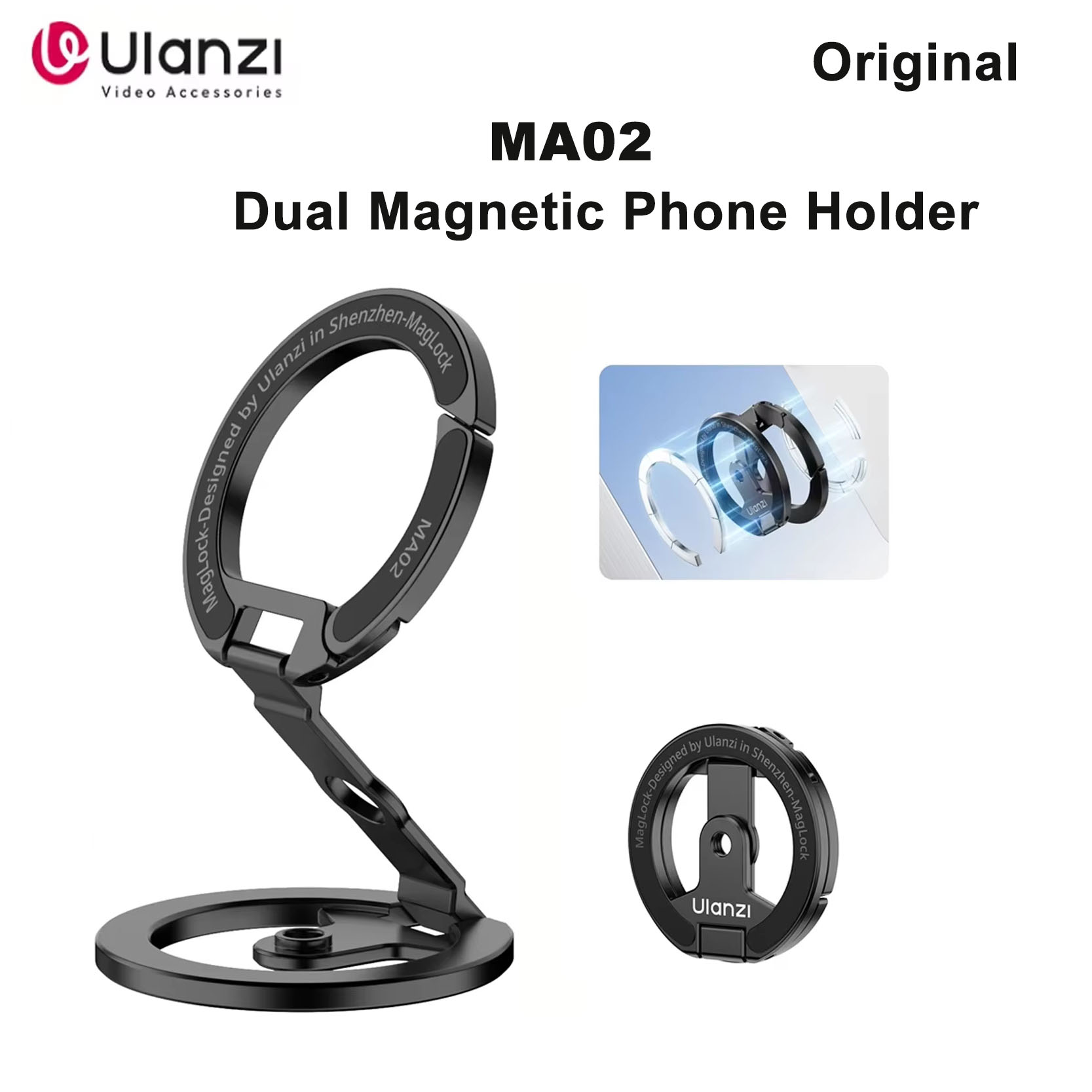 Dual Phone Holder - حامل هاتف مغناطيسي مزدوج Ulanzi MA02