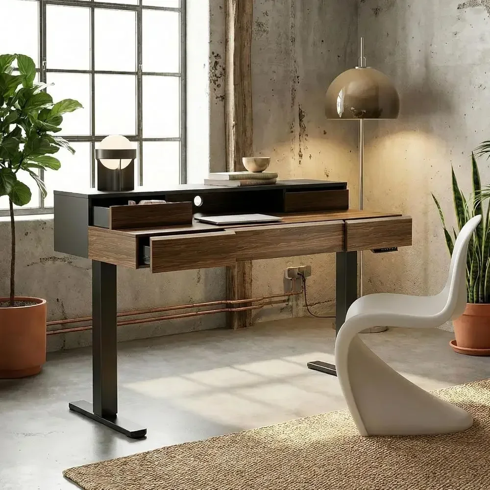 Monitor Riser Wood - مكتب كهربائي قابل للرفع من الخشب