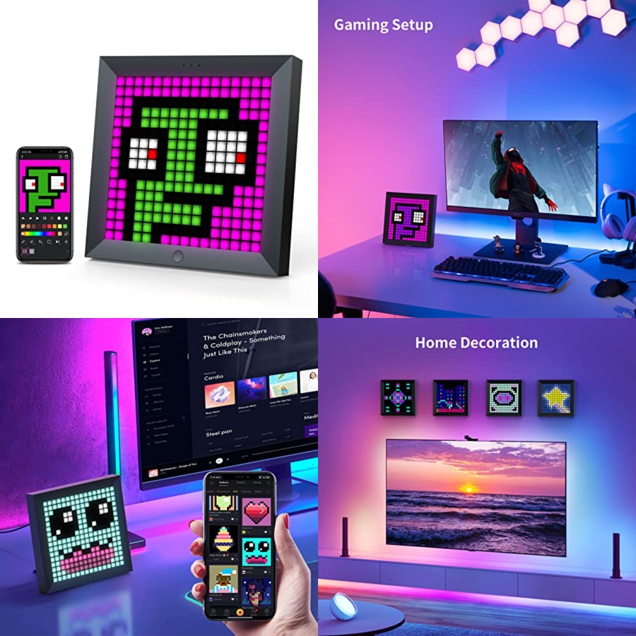 Gaming Setup Desk - لوحة عرض بكسل LED مناسبة لشرائط