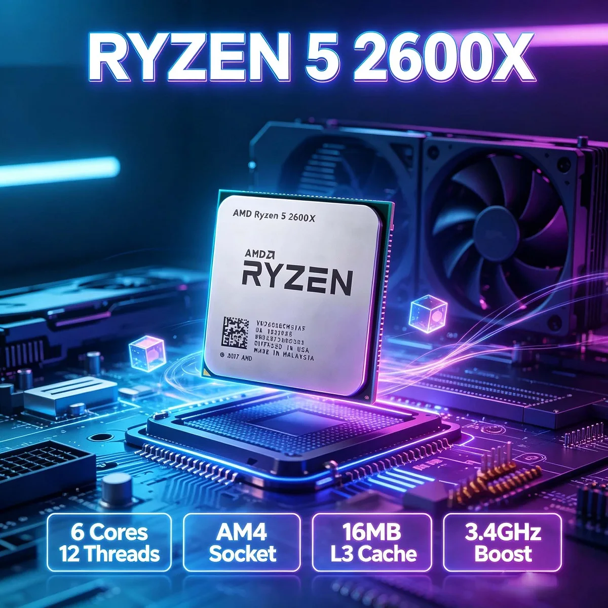 Amd Cpu Ryzen 5 - معالج AMD Ryzen 5 2600X للألعاب