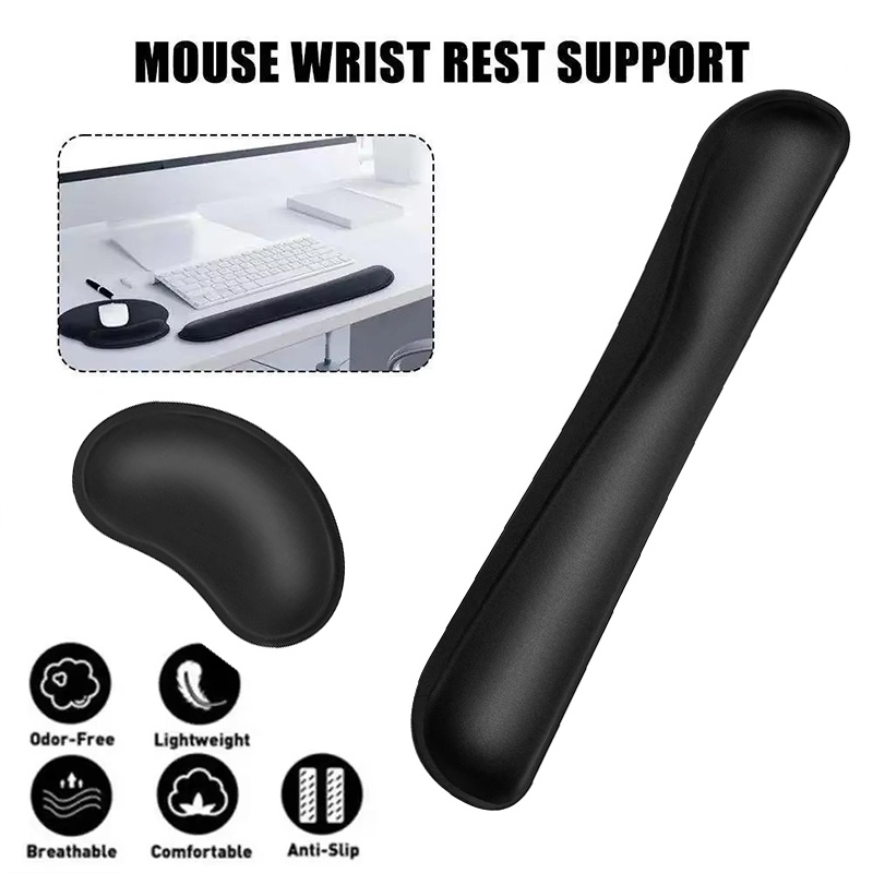 Desk Setup Gear - وسادة معصم مريحة للوحة المفاتيح والماوس