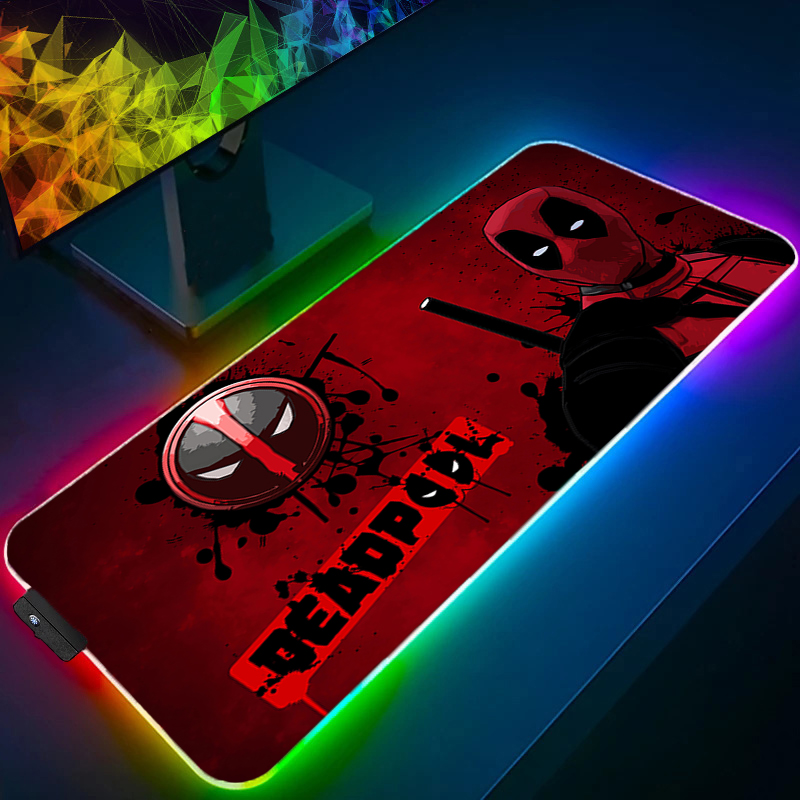 Desk Setup Rug - لوحة ماوس LED للألعاب بإضاءة خلفية
