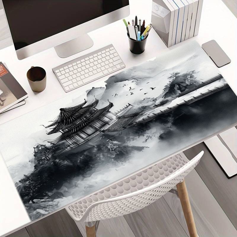 Desk Setup Art - سجادة مكتب ألعاب بتصميم سحابة وتنين