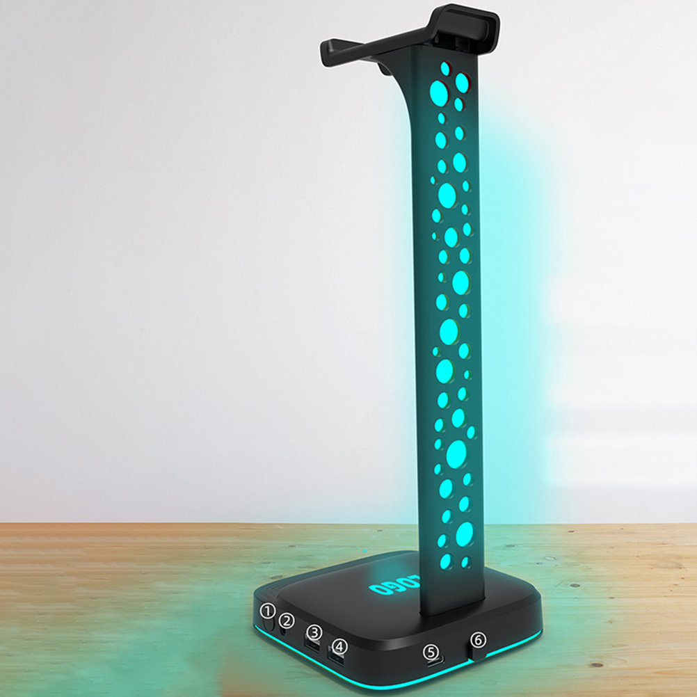 Desk Setup Headphones - حامل سماعات الرأس، حامل سماعات فوق