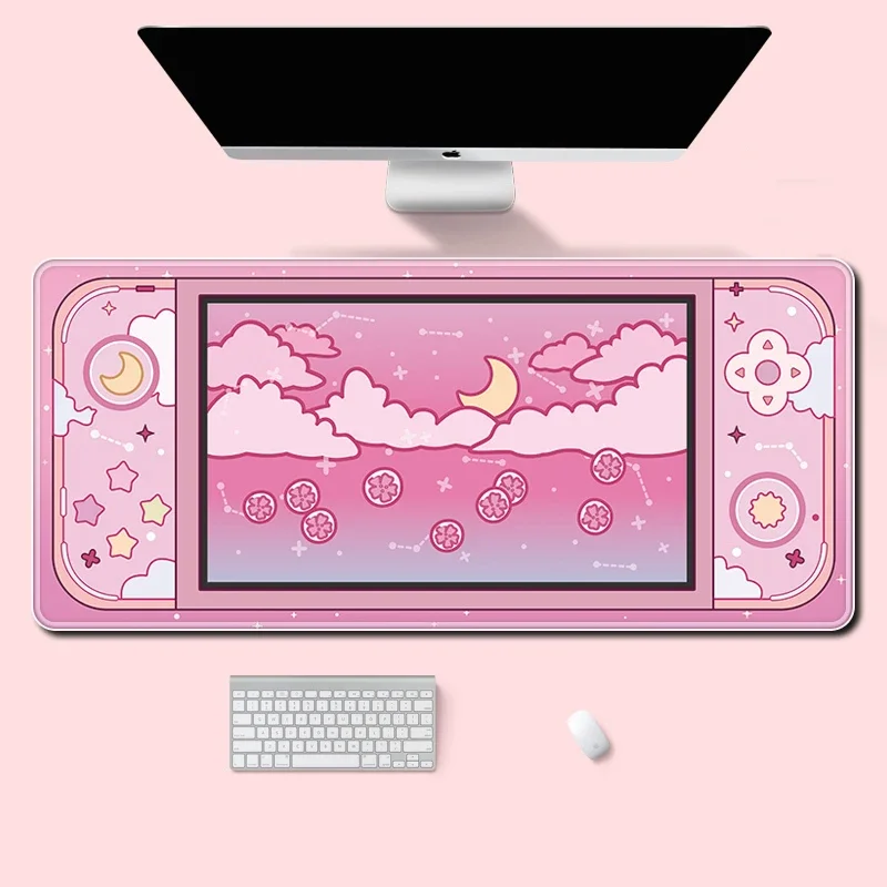 Desk Setup Art - القمر والنجوم كبيرة مكتب حصيرة Kawaii