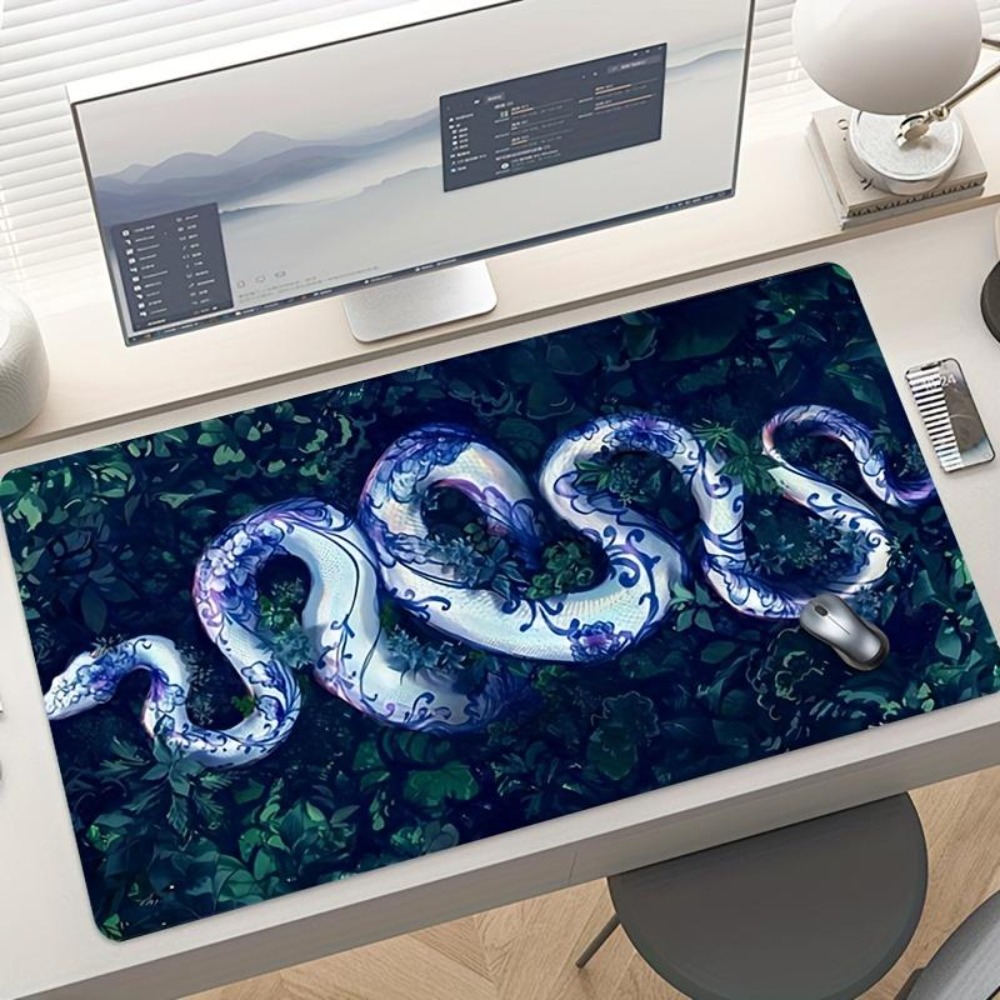 Jungle Desk Setup - سجادة ماوس أنمي بيضاء بتصميم جنجل
