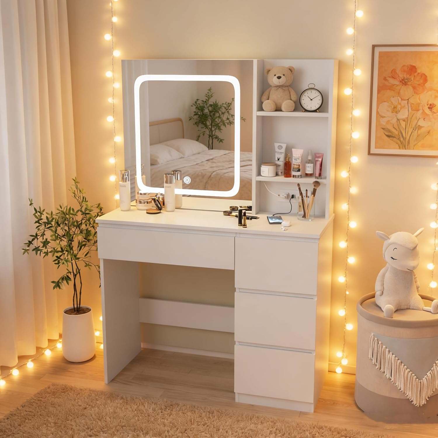 Desk Setup Charging Station - طاولة تجميل مع محطة شحن، طقم