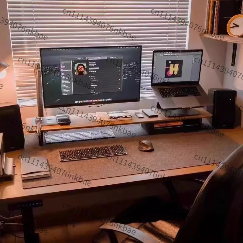 Monitor Riser Wood - حامل شاشة مريح من خشب الجوز
