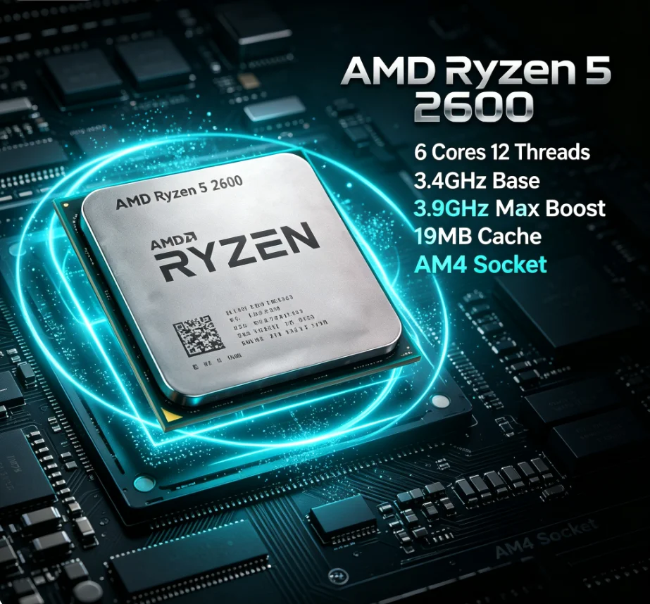 Amd Cpu Ryzen 5 - معالج AMD Ryzen5 2600 R5 2600