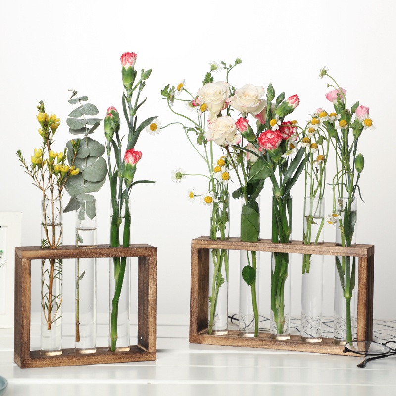 Desk Setup Plant - زارع مائي زجاجي 5 أنابيب مع