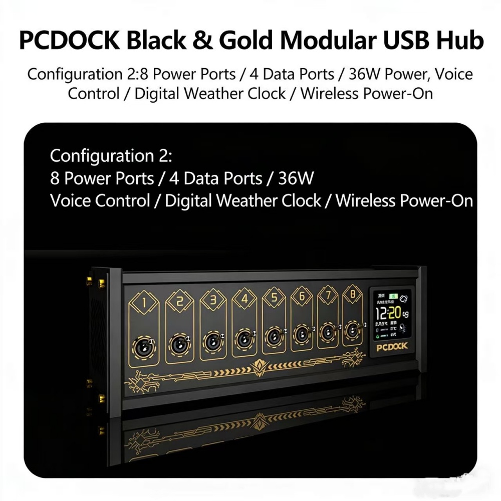 Desk Setup With Laptop - شريط طاقة USB مكتبي من PCDOCK