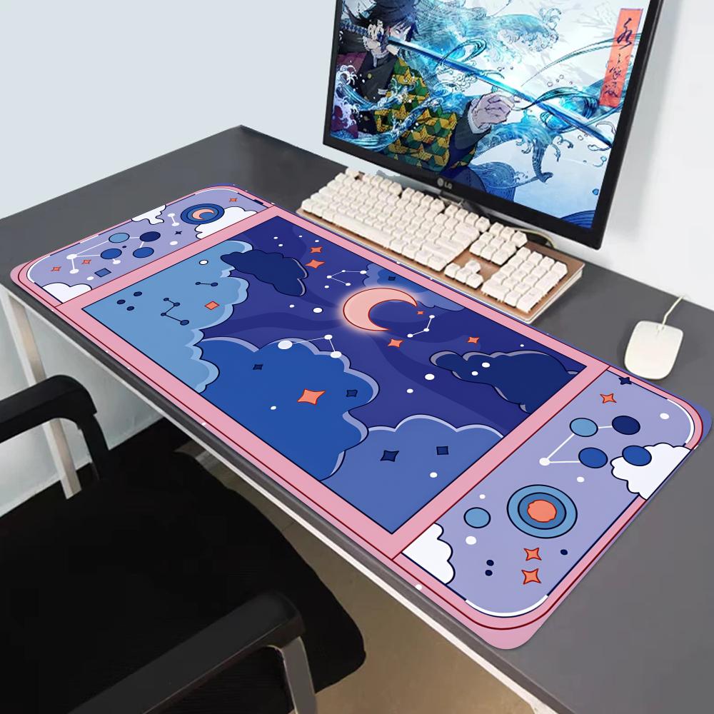 Desk Setup Art - HYBXAXC سجادة مكتب كبيرة بتصميم القمر