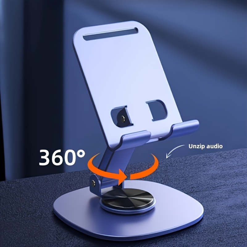 Desk Setup Gear - حامل هاتف معدني قوي قابل للطي،