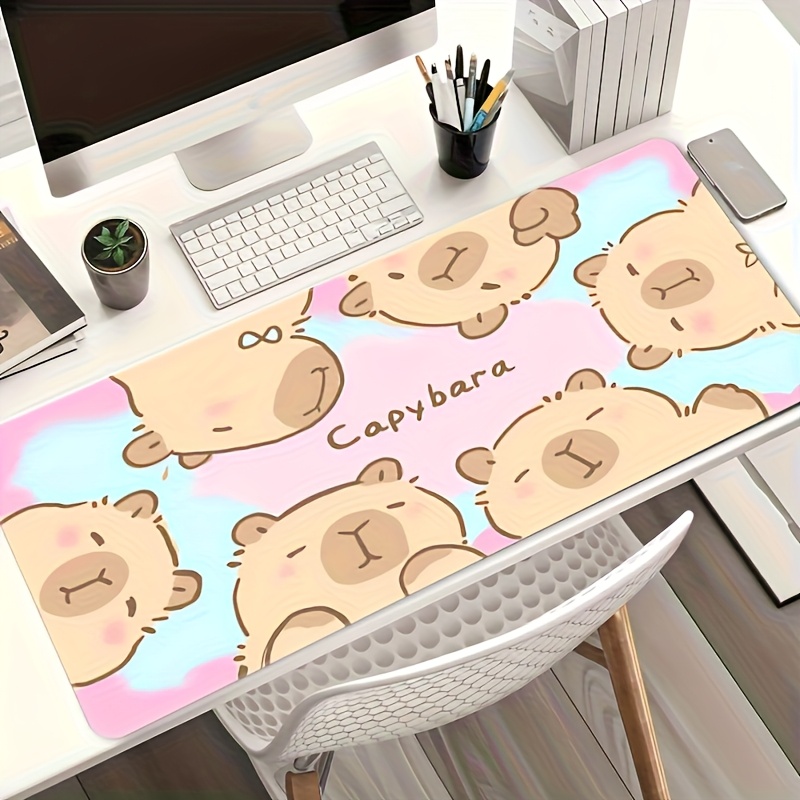 Desk Setup With Laptop - لوحة ماوس كبيرة بتصميم كرتوني أنيق