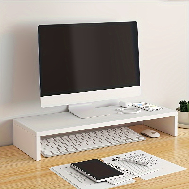 Monitor Riser Wood - حامل شاشة خشبي واسع لرفع الكمبيوتر