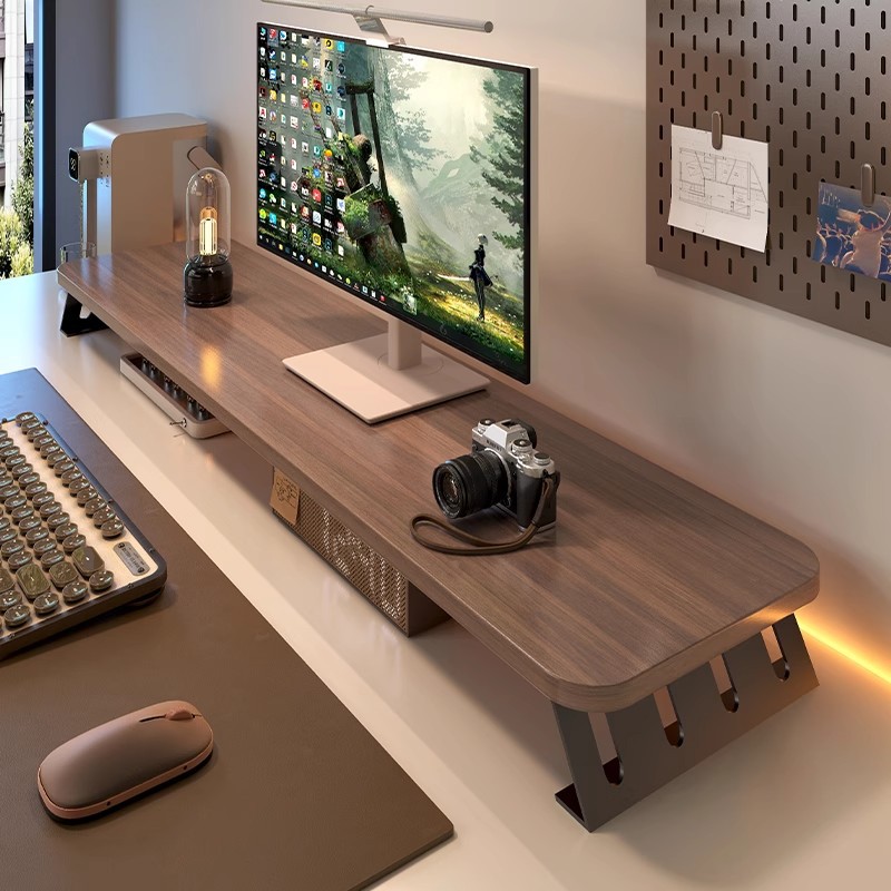 Monitor Riser Wood - شاشة الارتفاع زيادة حامل الكمبيوتر المحمول