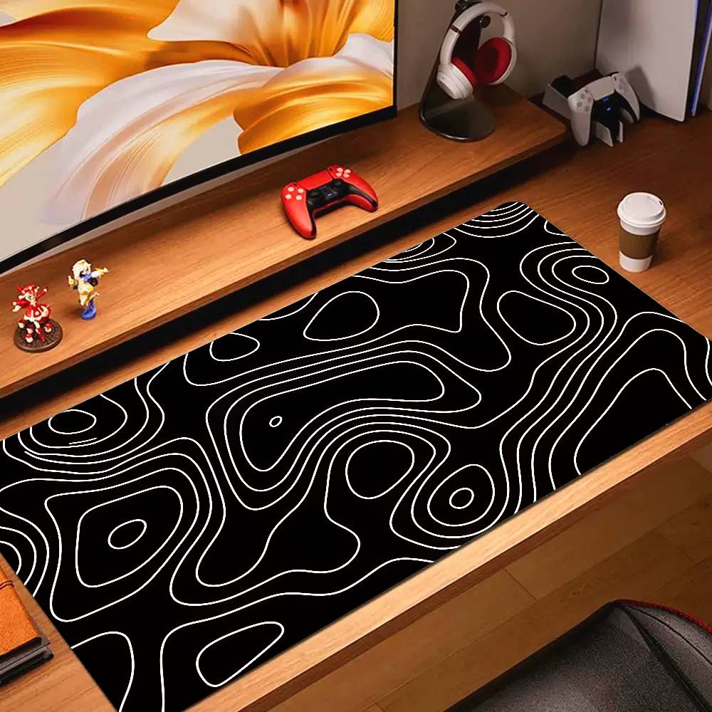 سجادة مكتب XXL سوداء وبيضاء بت - مراجعة Desk Setup Black وسعره