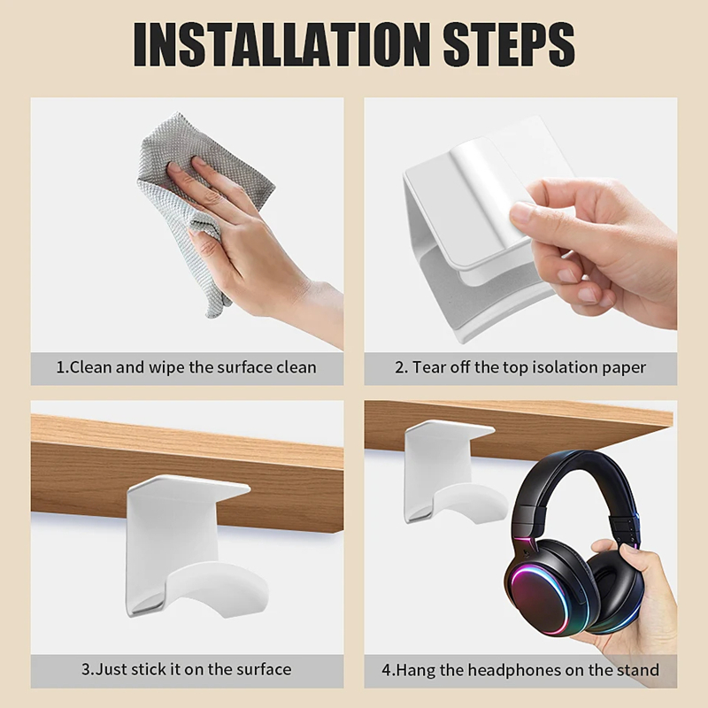 حامل سماعات رأس عالمي لاصق من  - مراجعة Gaming Setup Desk وسعره