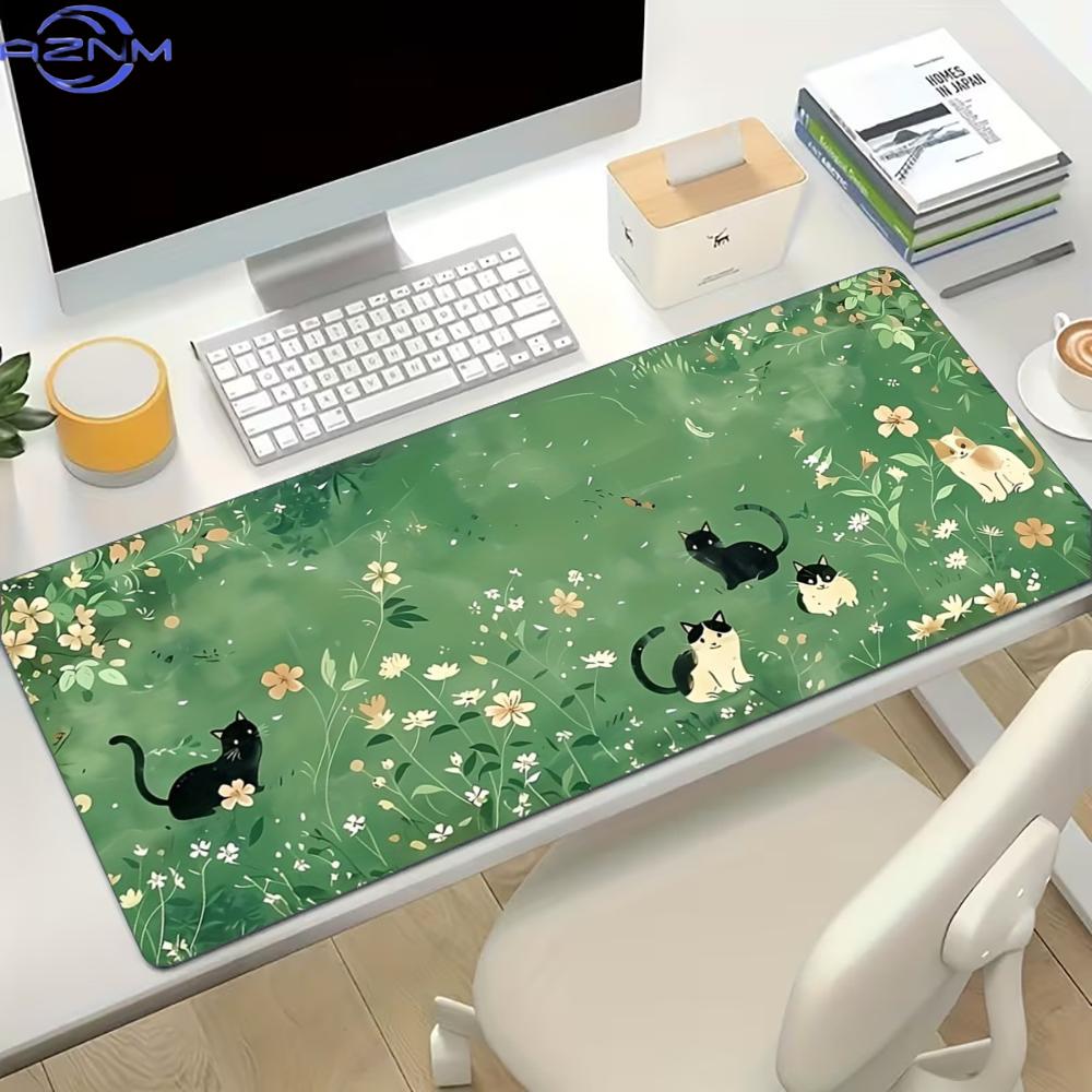 بساط ماوس ألعاب كبير بتصميم قط - مراجعة Desk Setup With Laptop وسعره