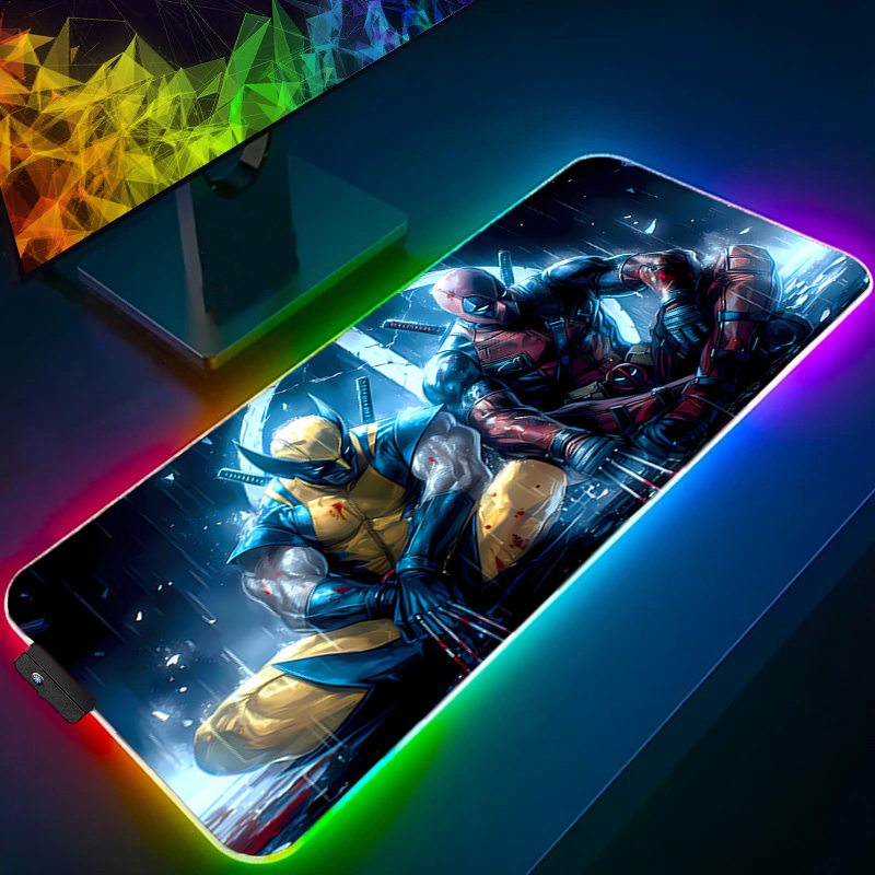 لوحة ماوس LED للألعاب بإضاءة خ - مراجعة Desk Setup Rug وسعره