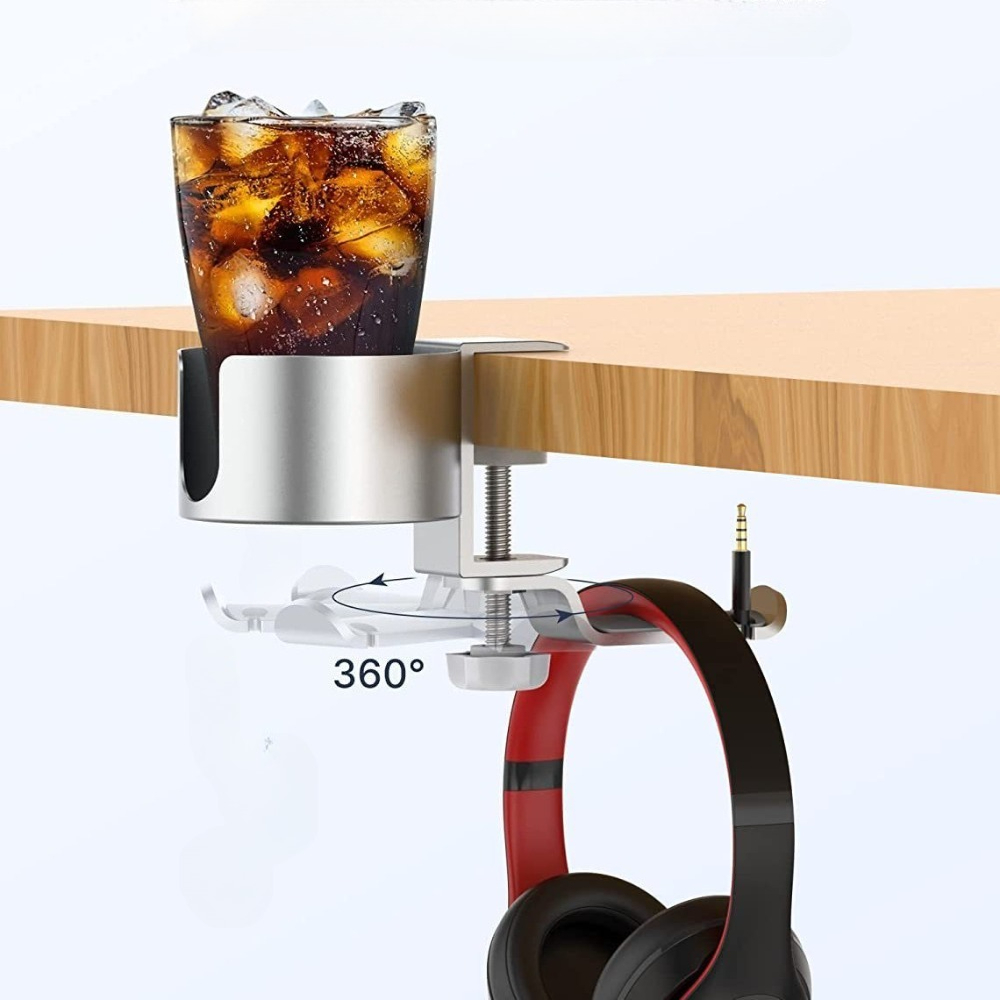 360 °   حامل أكواب دوار من الأ - مراجعة Desk Setup Headphones وسعره