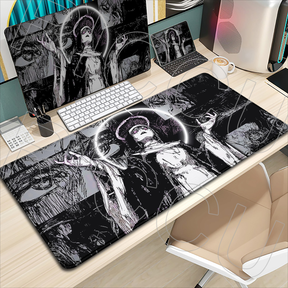 سجادة مكتب بتصميم فتاة أنمي بأ - مراجعة Desk Setup Black وسعره