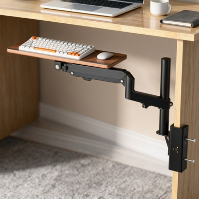 حامل لوحة مفاتيح تحت المكتب لت - مراجعة Desk Setup Diy وسعره