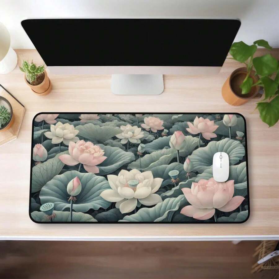 سجادة مكتب كبيرة على شكل زهرة  - مراجعة Desk Setup Inspiration وسعره