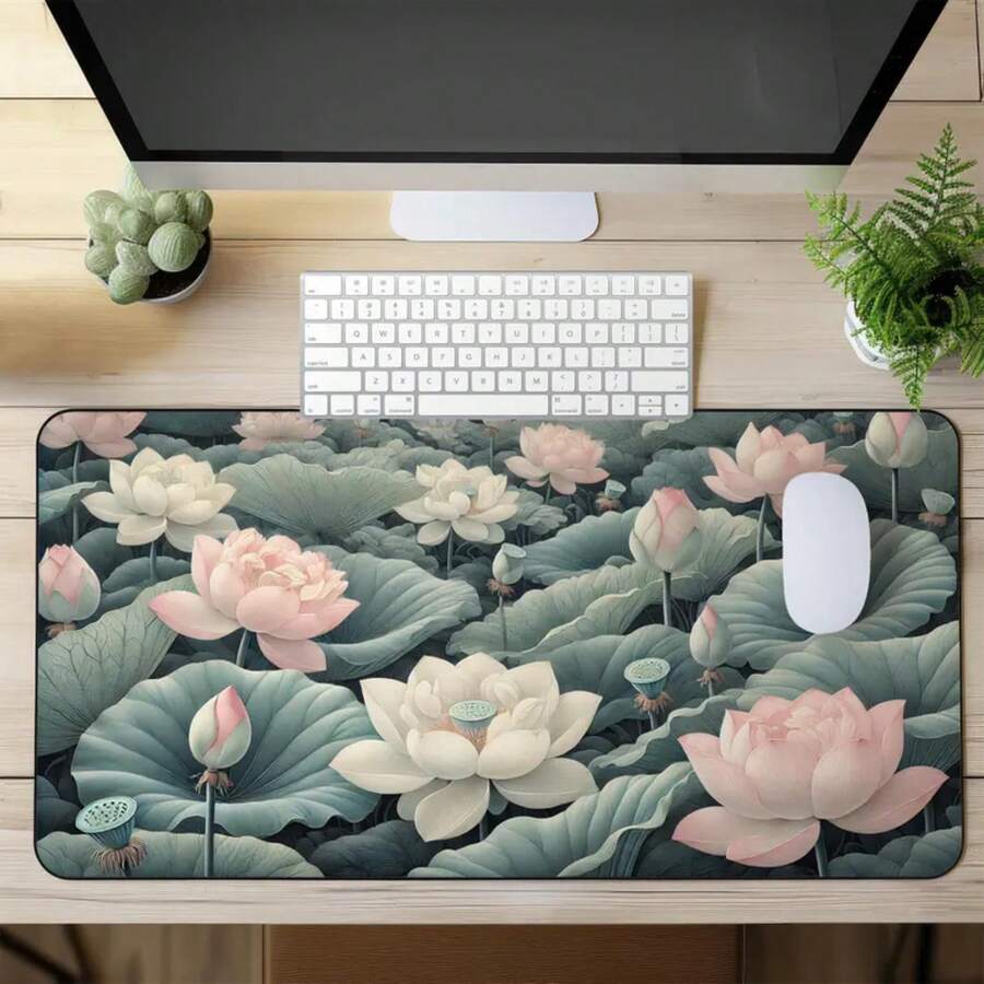 سجادة مكتب كبيرة على شكل زهرة  - مراجعة Desk Setup Inspiration وسعره