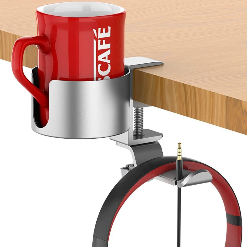 حامل أكواب دوار فاخر من الألوم - مراجعة Desk Setup Headphones وسعره