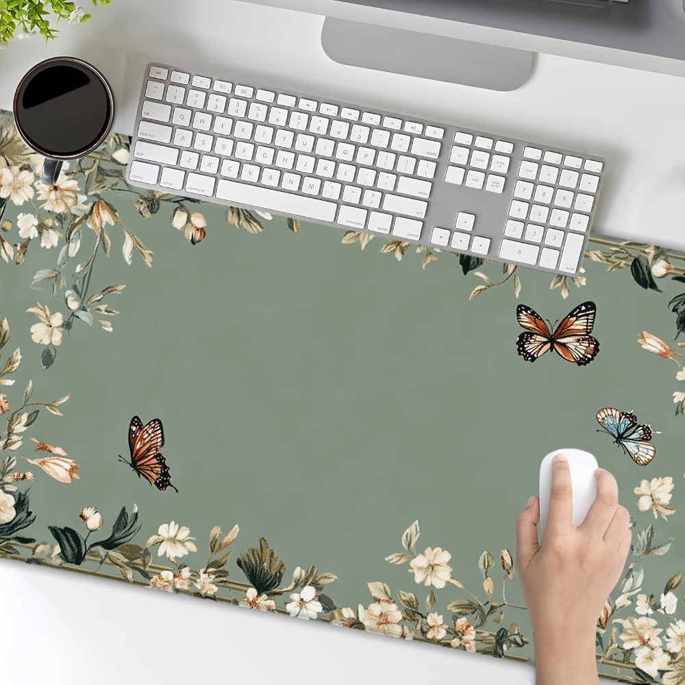 سجادة طاولة بتصميم فراشات ونقو - مراجعة Desk Setup Art وسعره