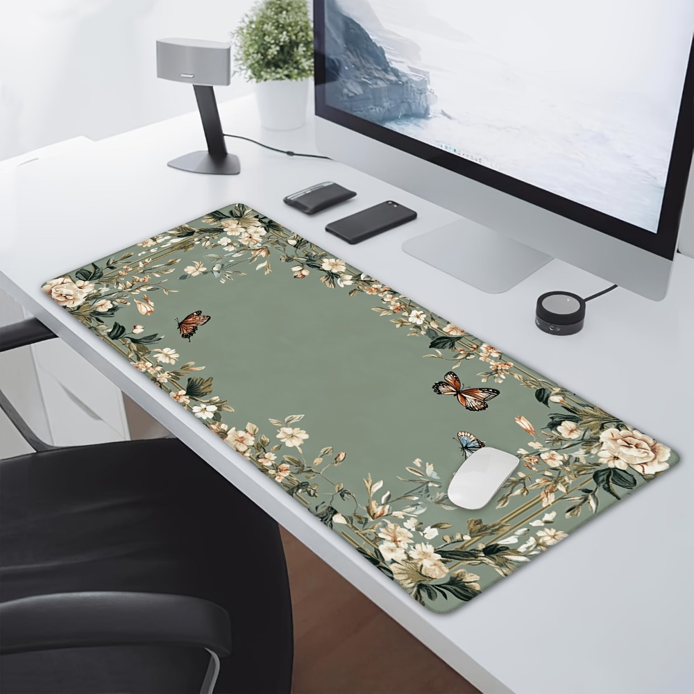 سجادة طاولة بتصميم فراشات ونقو - مراجعة Desk Setup Art وسعره