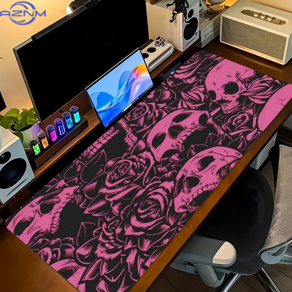 بساط مكتب ممتد بتصميم جمجمة ور - مراجعة Desk Setup With Laptop وسعره