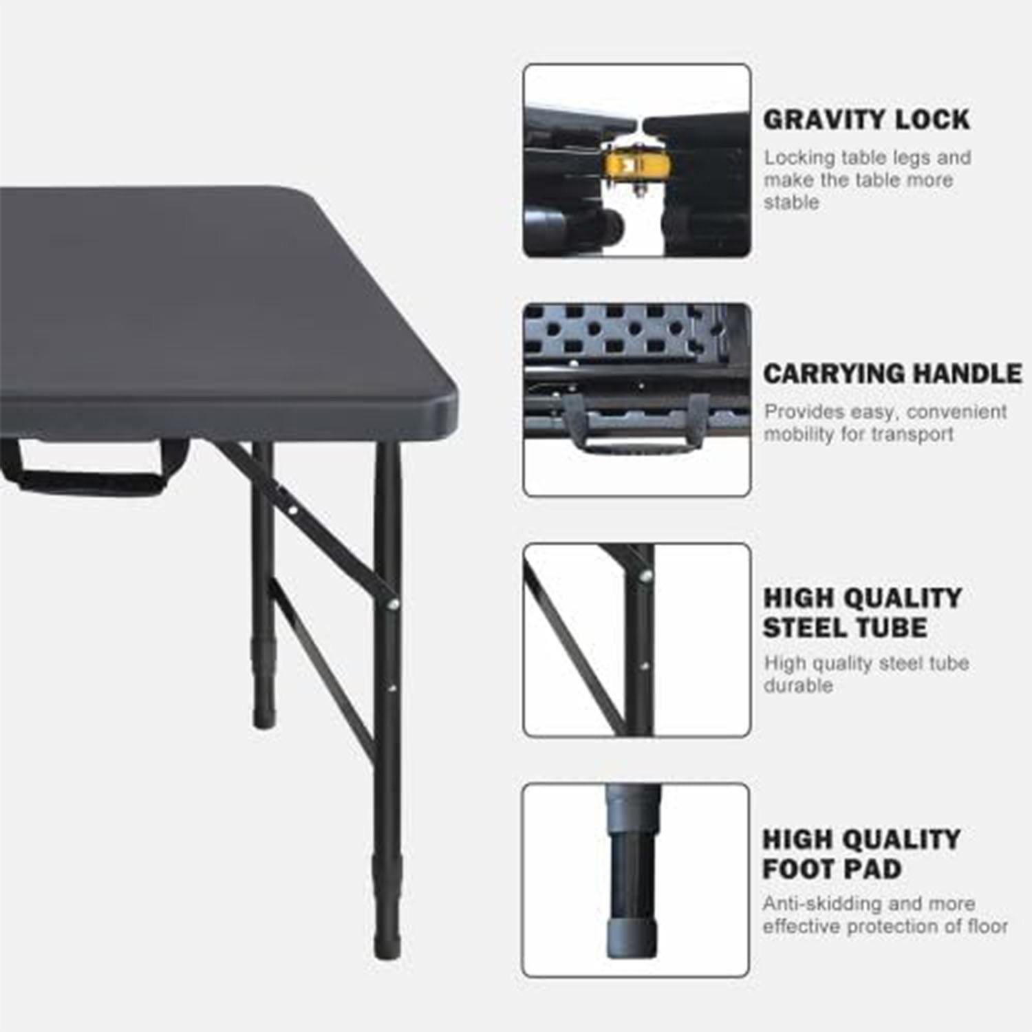 طاولة قابلة للطي بطول 4 أقدام  - مراجعة Desk Setup Clean وسعره