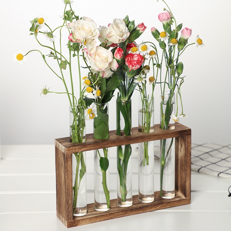 زارع مائي زجاجي 5 أنابيب مع حا - مراجعة Desk Setup Plant وسعره