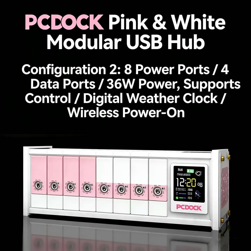 شريط طاقة USB مكتبي من PCDOCK  - مراجعة Desk Setup With Laptop وسعره