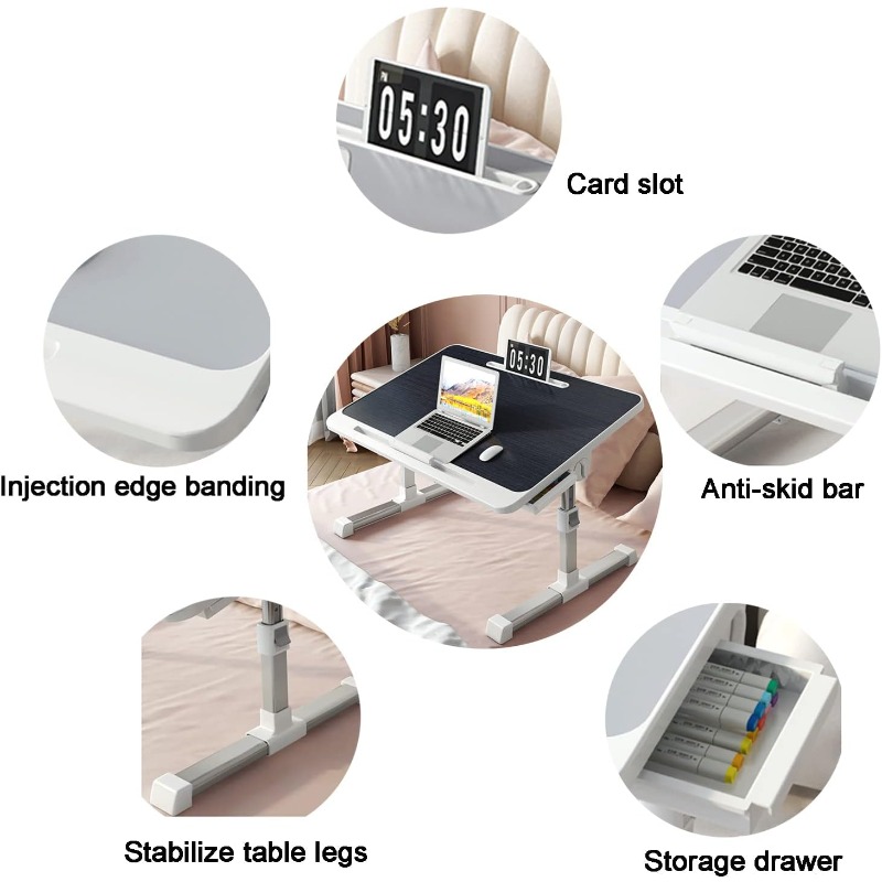 Laptop Bed Tray Table Adjustab - مراجعة Desk Setup Ideas وسعره