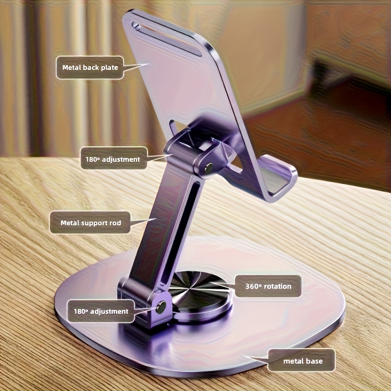 حامل هاتف معدني قوي قابل للطي، - مراجعة Desk Setup Gear وسعره