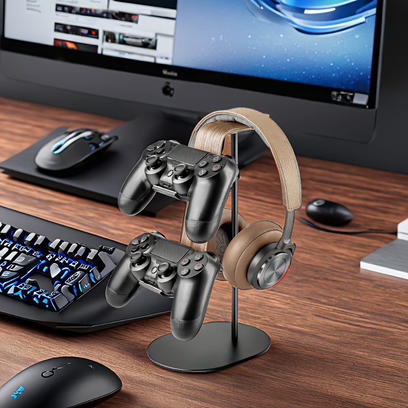 حامل خشبي لوحدة التحكم وسماعة  - مراجعة Gaming Setup Desk وسعره
