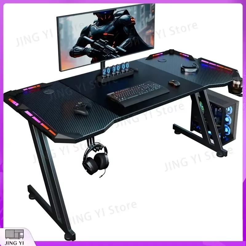 طاولة ألعاب مع إضاءة LED وسطح  - مراجعة Desk Setup Headphones وسعره
