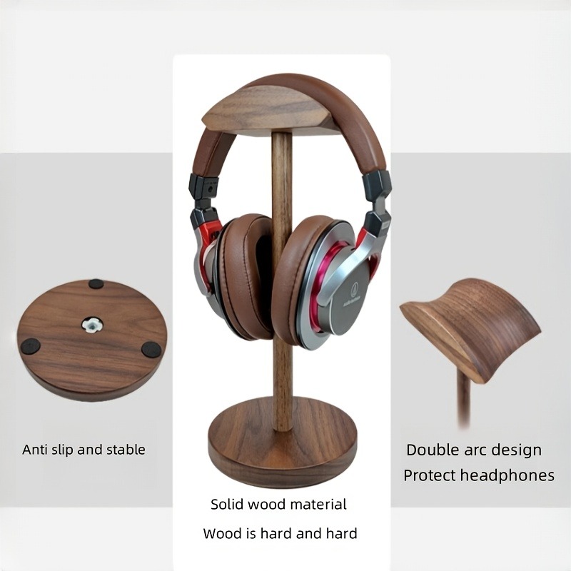 حامل سماعة رأس خشبي من PGY منظ - مراجعة Desk Setup Headphones وسعره