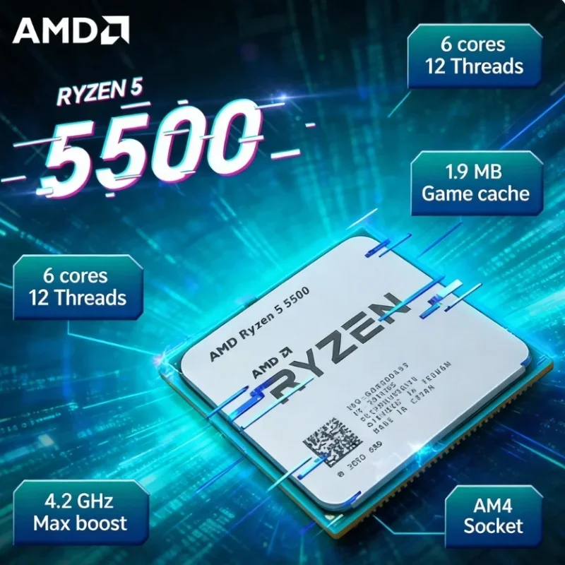 معالج AMD Ryzen 5 5500 R5 5500 - مراجعة Amd Cpu Ryzen 5 وسعره