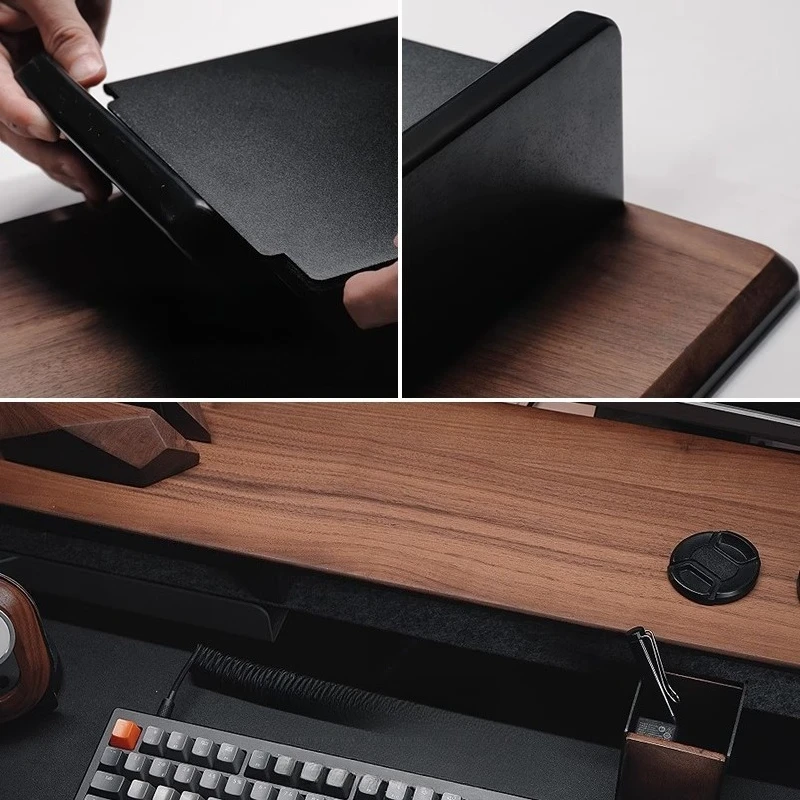 حامل مكتب مريح من خشب الجوز ال - مراجعة Desk Setup Workspace وسعره