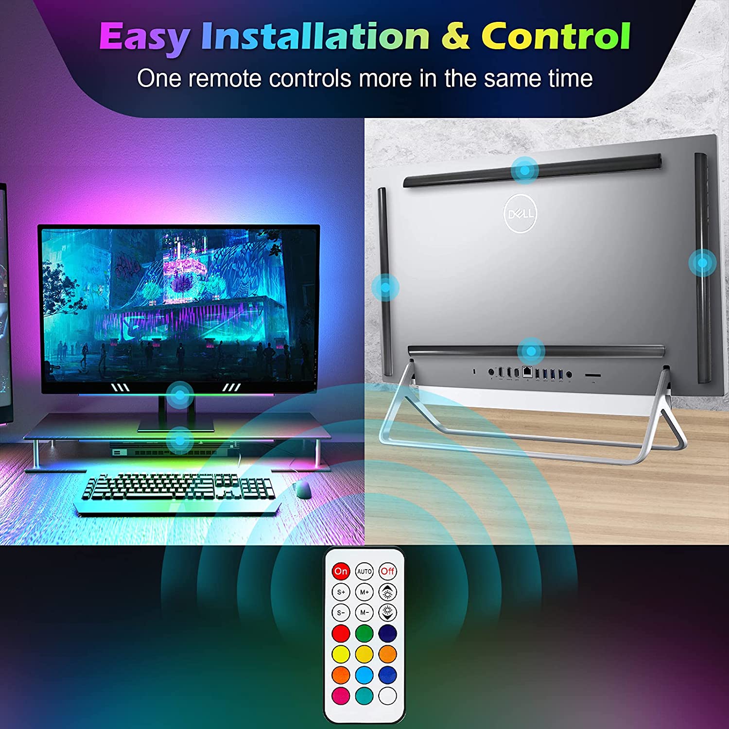 شريط إضاءة تحت الشاشة RGB Drea - مراجعة Desk Setup Diy وسعره