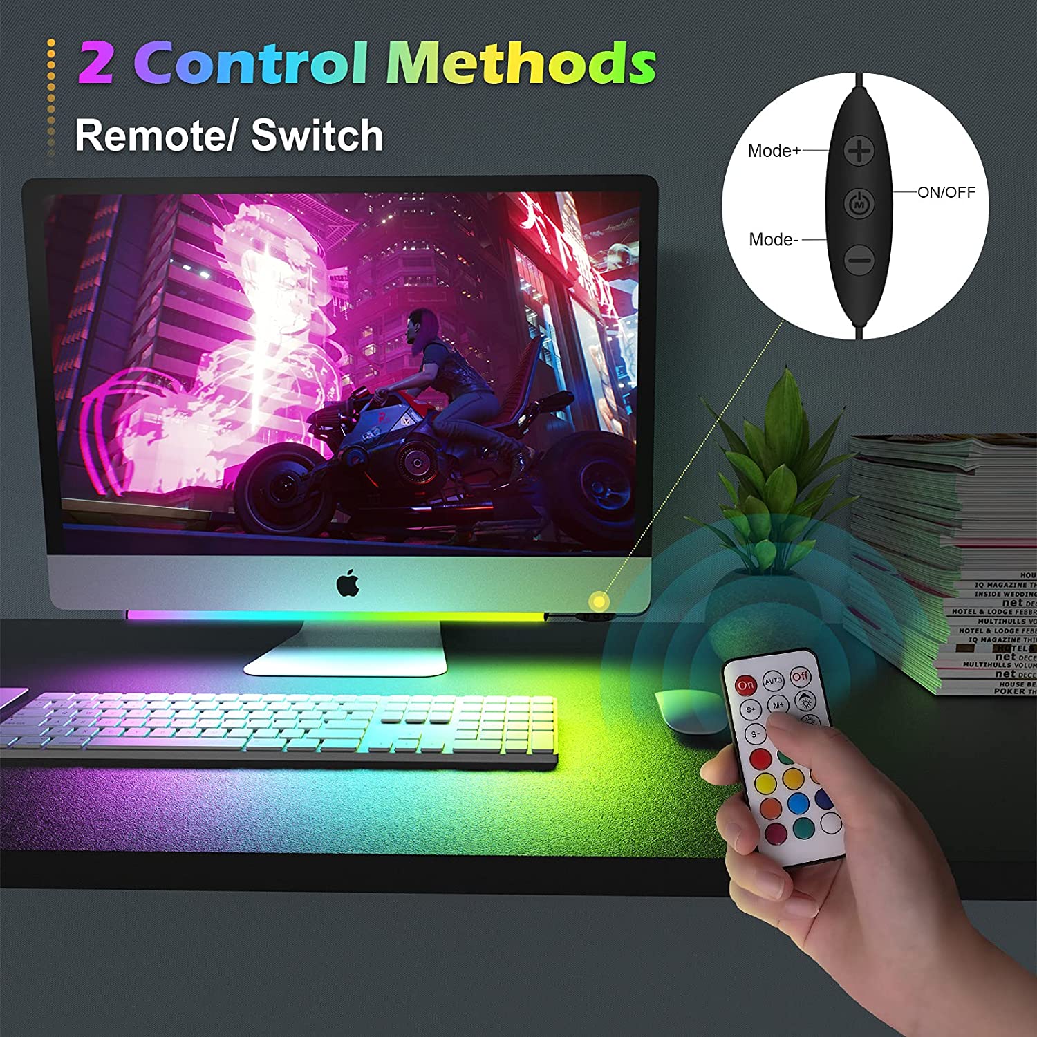 شريط إضاءة تحت الشاشة RGB Drea - مراجعة Desk Setup Diy وسعره